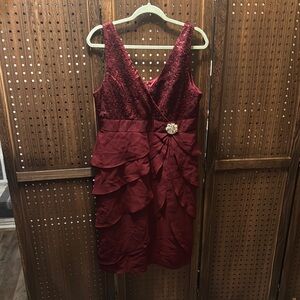 Red Ruched Asymmetrical Midi‎ Dress Must Bundle